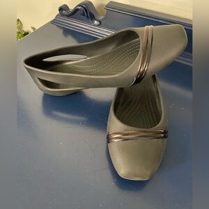 Crocs Black Formal Flats Size 7